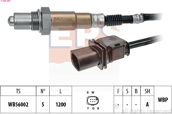 EPS 1.998.481 - Sonda lambda www.autoricambit.com