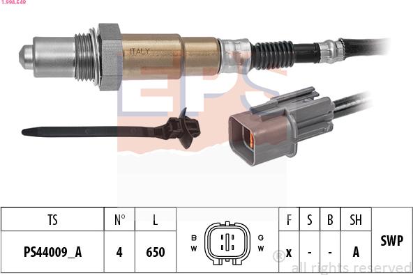 EPS 1.998.549 - Sonda lambda www.autoricambit.com