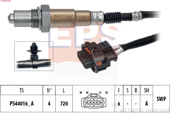 EPS 1.998.339 - Sonda lambda www.autoricambit.com