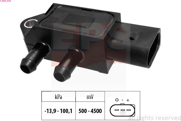 EPS 1.993.318 - Sensore pressione aria, Aggiustaggio altimetrico www.autoricambit.com