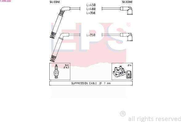 EPS 1.499.208 - Kit cavi accensione www.autoricambit.com