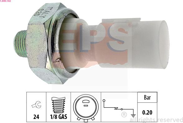 EPS 1.800.182 - Sensore, Pressione olio www.autoricambit.com
