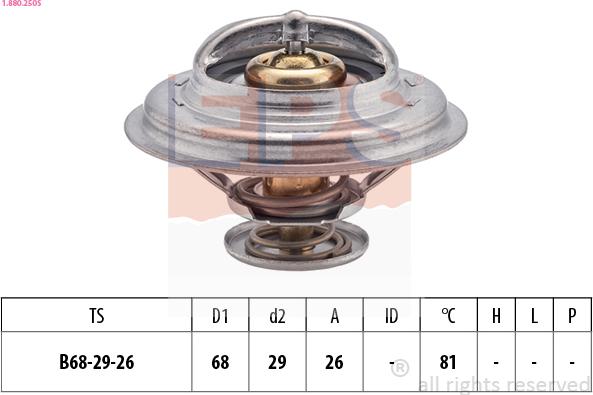 EPS 1.880.250S - Termostato, Refrigerante www.autoricambit.com