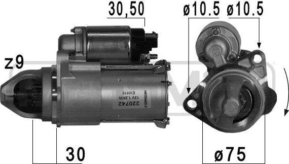 ERA 220742A - Motorino d'avviamento www.autoricambit.com