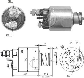 ERA ZM1495 - Elettromagnete, Motore d'avviamento www.autoricambit.com