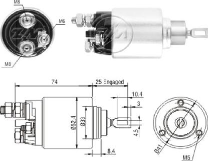 ERA ZM1381 - Elettromagnete, Motore d'avviamento www.autoricambit.com