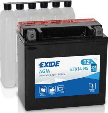 Exide ETX14-BS - Batteria avviamento www.autoricambit.com