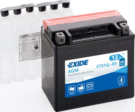 Exide ETX14L-BS - Batteria avviamento www.autoricambit.com