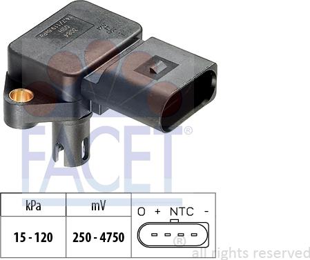 FACET 10.3084 - Sensore pressione aria, Aggiustaggio altimetrico www.autoricambit.com