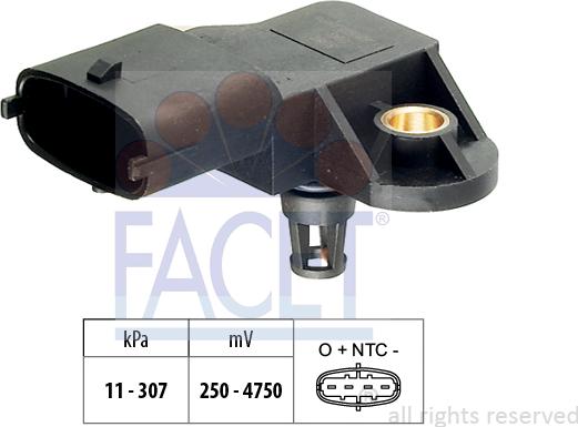 FACET 10.3082 - Sensore pressione aria, Aggiustaggio altimetrico www.autoricambit.com