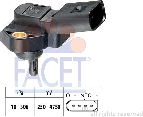 FACET 10.3073 - Sensore pressione aria, Aggiustaggio altimetrico www.autoricambit.com