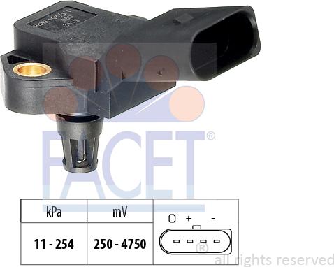 FACET 10.3112 - Sensore pressione aria, Aggiustaggio altimetrico www.autoricambit.com