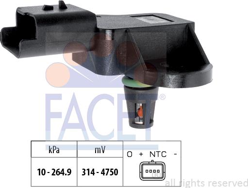 FACET 10.3137 - Sensore pressione aria, Aggiustaggio altimetrico www.autoricambit.com