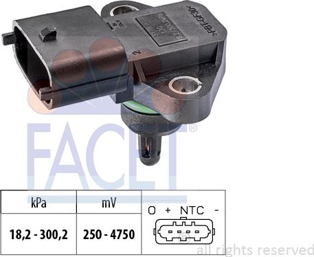 FACET 10.3178 - Sensore pressione aria, Aggiustaggio altimetrico www.autoricambit.com