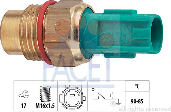 FACET 7.5266 - Termostato, ventola del radiatore / climatizzatore www.autoricambit.com