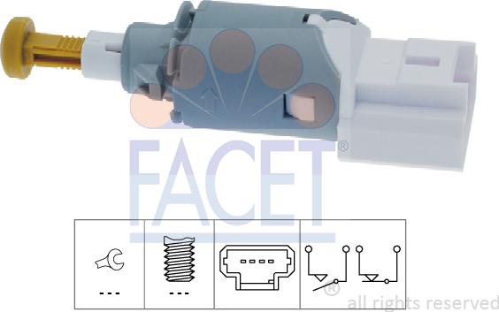 FACET 7.1225 - Interruttore luce freno www.autoricambit.com