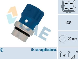 FAE 34330 - Sensore, Temperatura refrigerante www.autoricambit.com