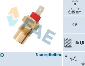 FAE 35101 - Sensore, Temperatura refrigerante www.autoricambit.com