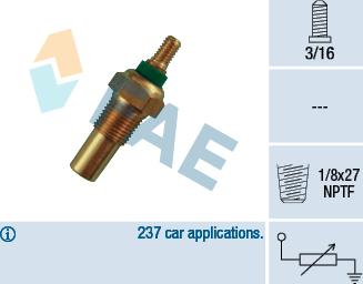 FAE 32010 - Sensore, Temperatura refrigerante www.autoricambit.com