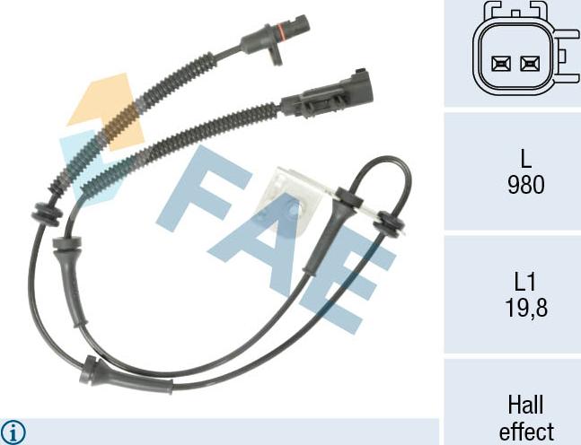 FAE 78635 - Sensore, N° giri ruota www.autoricambit.com