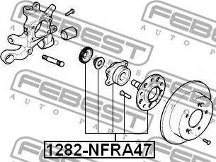 Febest 1282-NFRA47 - Mozzo ruota www.autoricambit.com