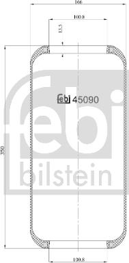 Febi Bilstein 45090 - Soffietto, Sospensione pneumatica www.autoricambit.com