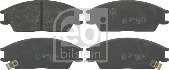Febi Bilstein 16542 - Kit pastiglie freno, Freno a disco www.autoricambit.com