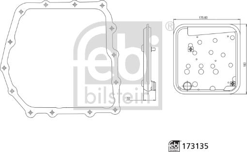 Febi Bilstein 173135 - Filtro idraulico, Cambio automatico www.autoricambit.com