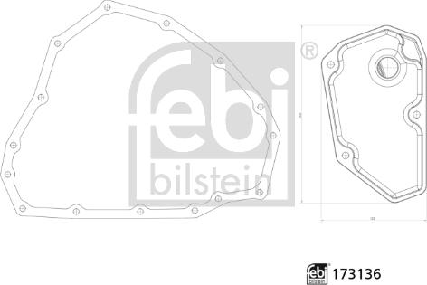 Febi Bilstein 173136 - Filtro idraulico, Cambio automatico www.autoricambit.com