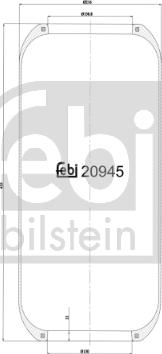Febi Bilstein 20945 - Soffietto, Sospensione pneumatica www.autoricambit.com