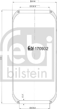 Febi Bilstein 20921 - Soffietto, Sospensione pneumatica www.autoricambit.com