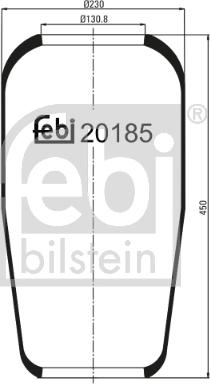 Febi Bilstein 20185 - Soffietto, Sospensione pneumatica www.autoricambit.com
