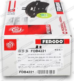 Ferodo FDB4221 - Kit pastiglie freno, Freno a disco www.autoricambit.com