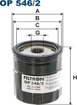 Filtron OP546/2 - Filtro olio www.autoricambit.com