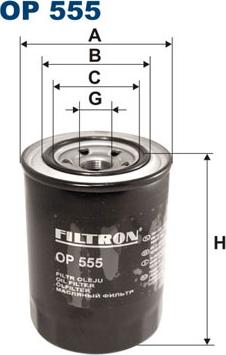 Filtron OP555 - Filtro olio www.autoricambit.com