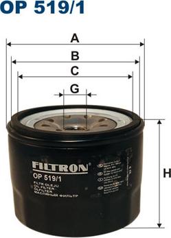 Filtron OP519/1 - Filtro olio www.autoricambit.com