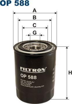 Filtron OP588 - Filtro olio www.autoricambit.com