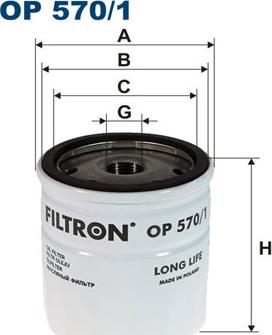 Filtron OP570/1 - Filtro olio www.autoricambit.com