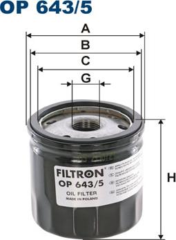 Filtron OP643/5 - Filtro olio www.autoricambit.com