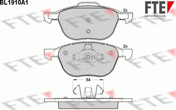 FTE 9010499 - Kit pastiglie freno, Freno a disco www.autoricambit.com