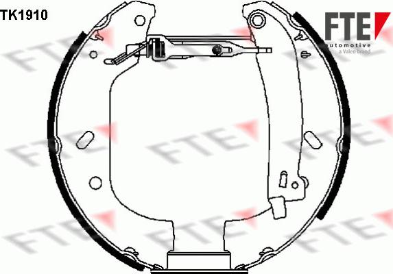 FTE TK1910 - Kit freno, freni a tamburo www.autoricambit.com