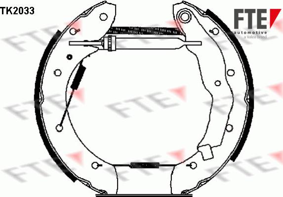 FTE 9110015 - Kit freno, freni a tamburo www.autoricambit.com