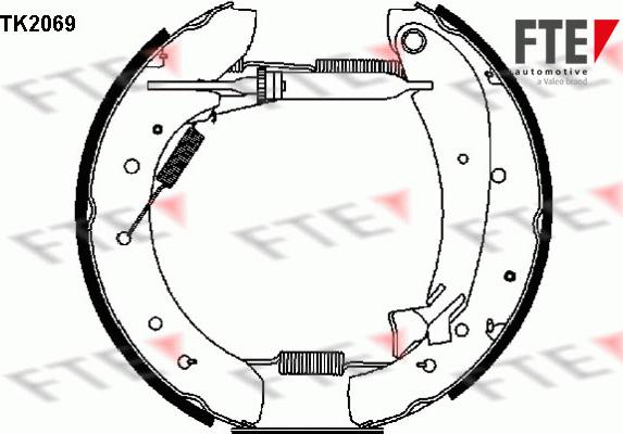 FTE TK2069 - Kit freno, freni a tamburo www.autoricambit.com