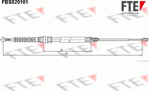 FTE 9250005 - Cavo comando, Freno stazionamento www.autoricambit.com