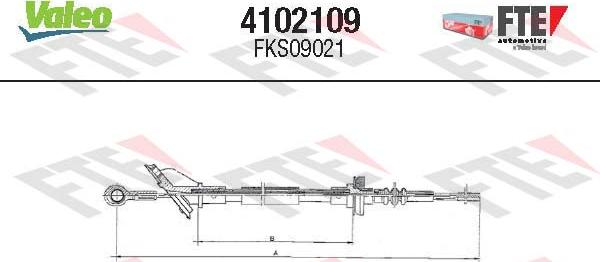FTE 4102109 - Cavo comando, Comando frizione www.autoricambit.com