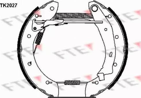 FTE TK2027 - Kit freno, freni a tamburo www.autoricambit.com