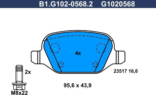 Galfer B1.G102-0568.2 - Kit pastiglie freno, Freno a disco www.autoricambit.com