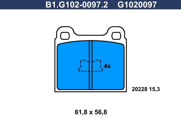 Galfer B1.G102-0097.2 - Kit pastiglie freno, Freno a disco www.autoricambit.com