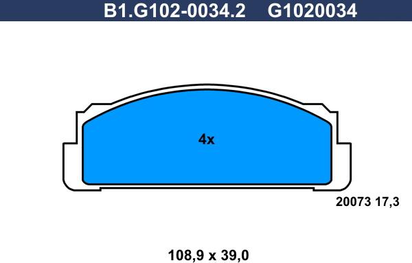 Galfer B1.G102-0034.2 - Kit pastiglie freno, Freno a disco www.autoricambit.com