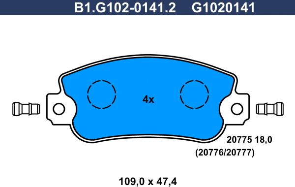 Galfer B1.G102-0141.2 - Kit pastiglie freno, Freno a disco www.autoricambit.com